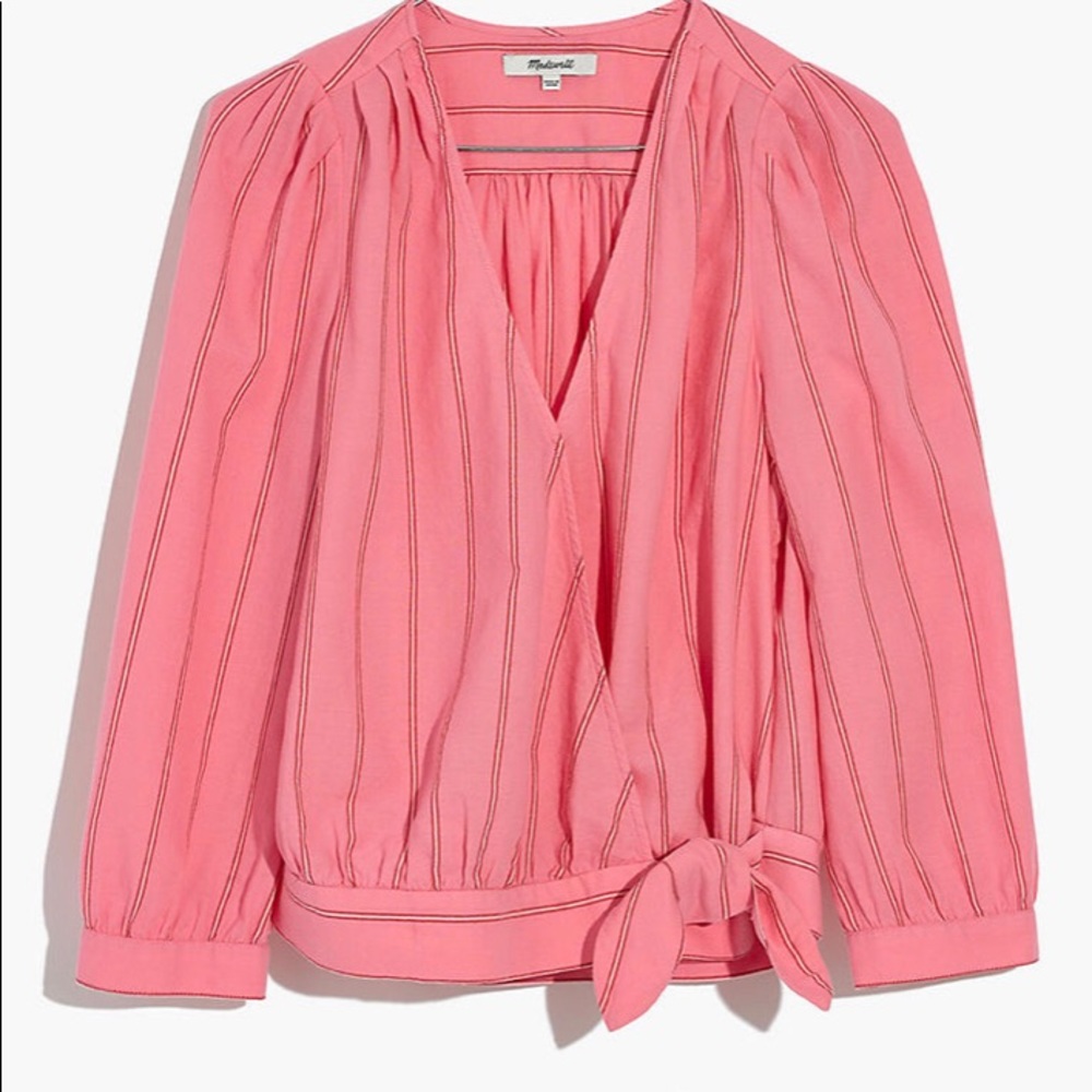 Madewell cropped wrap top